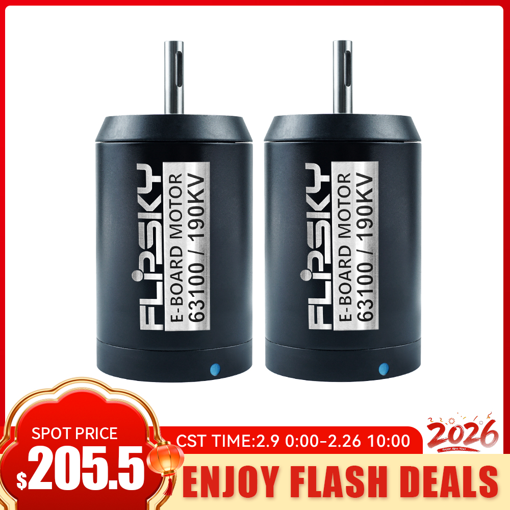 63100 Brushless Motor 140Kv - Flipsky フラッシュディール 2PCS センサー付きアウトランナーブラシレスDCモーター バトルハードネス加工済み 63100