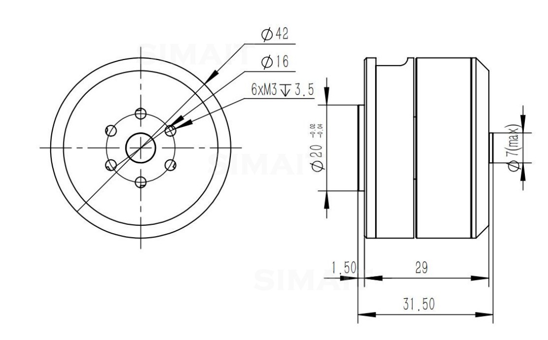 FOR DAMIAO DM-H3510 BLDC ハブモータ - Direct Drive Servo Motor Robotics のレビューと価格